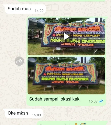 Pengiriman Papan Bunga Pandanwangi Blimbing